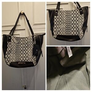 Black and White Patterned Tote Bag